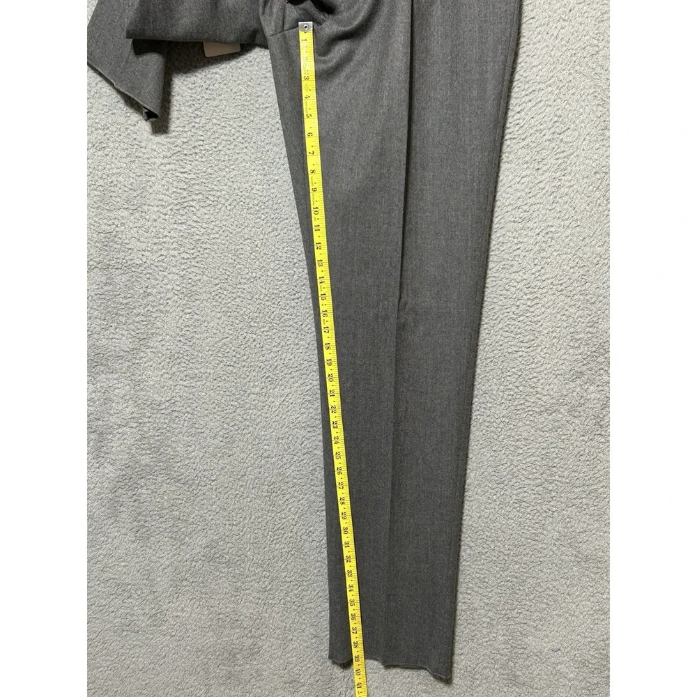ERMENEGILDO ZEGNA Trousers Mens 40R 100% Wool Raw Hem Pleated‎ Dress Pants Italy